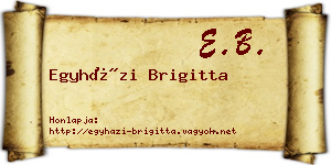 Egyházi Brigitta névjegykártya
